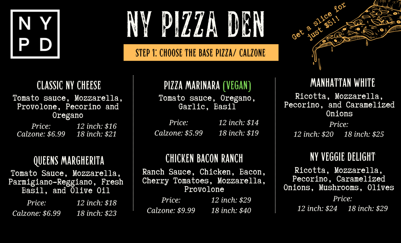 New York Pizza Den Menu #1 Best Pizza in Saskatoon